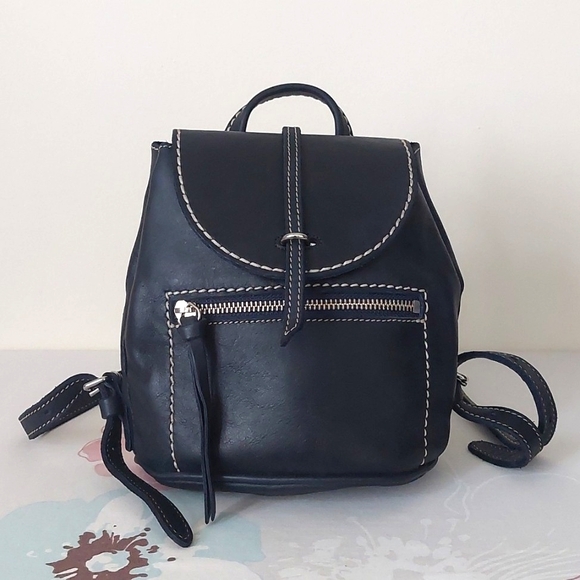 Roots Handbags - Vintage roots mini deep navy blue backpack
